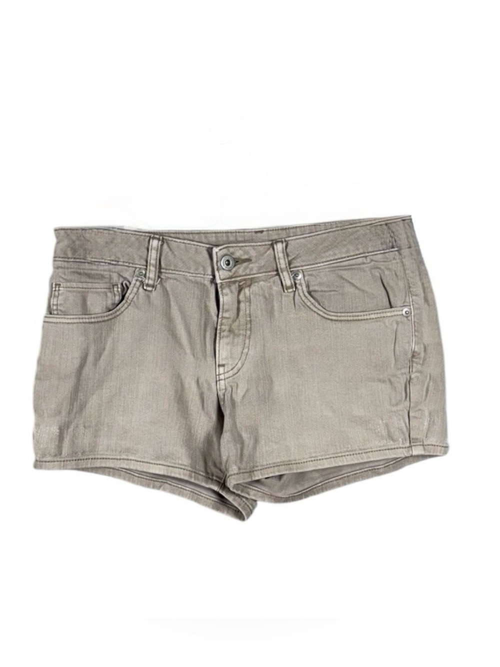 Y2K UNI QLO Micro Mini Jean Shorts Size 12 Preppy Granola Y2K Low Rise Festival
